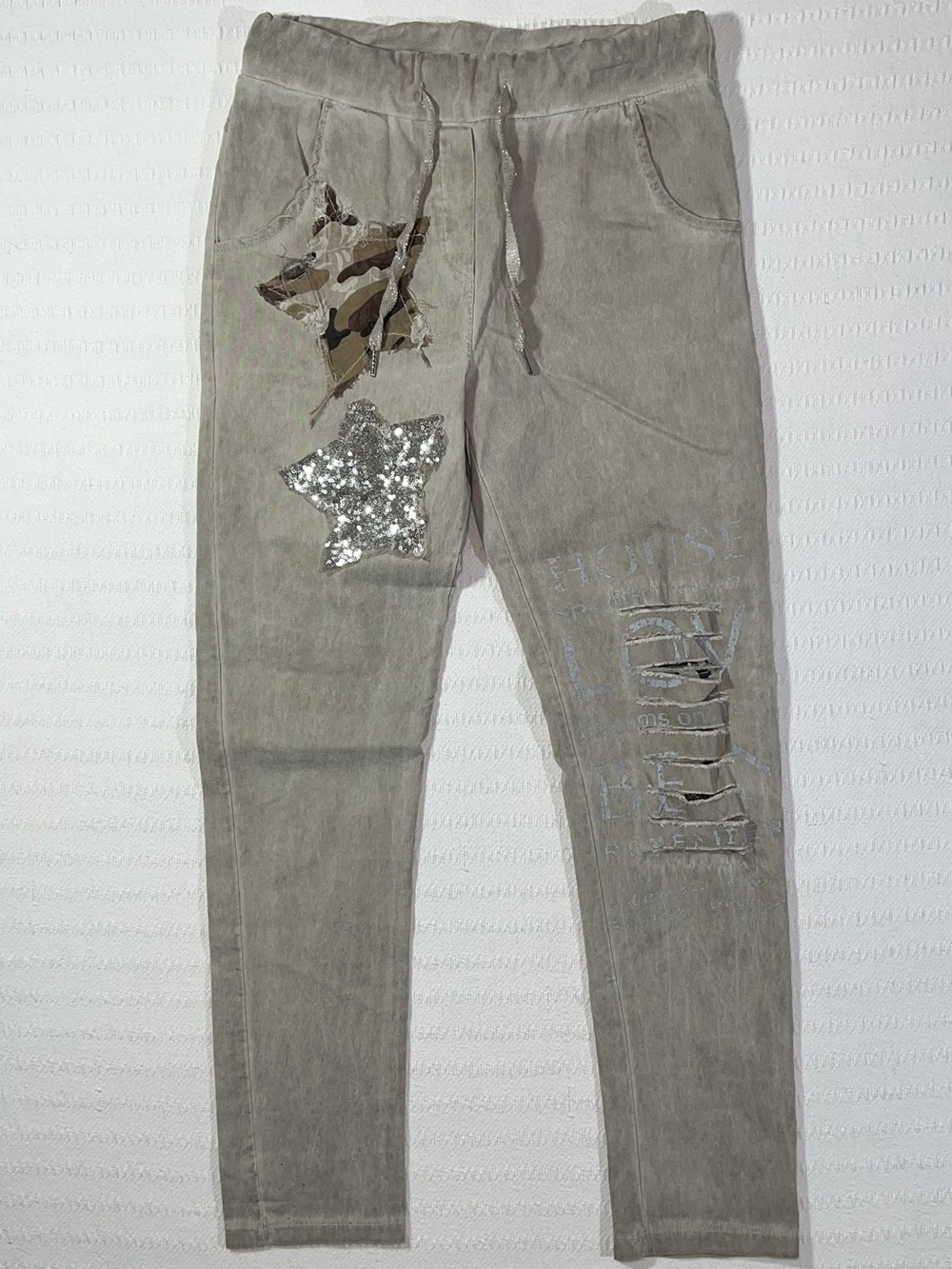 Gigi Moda Patchwork Embroidered Pants Womens Size S Cotton Boho Artsy